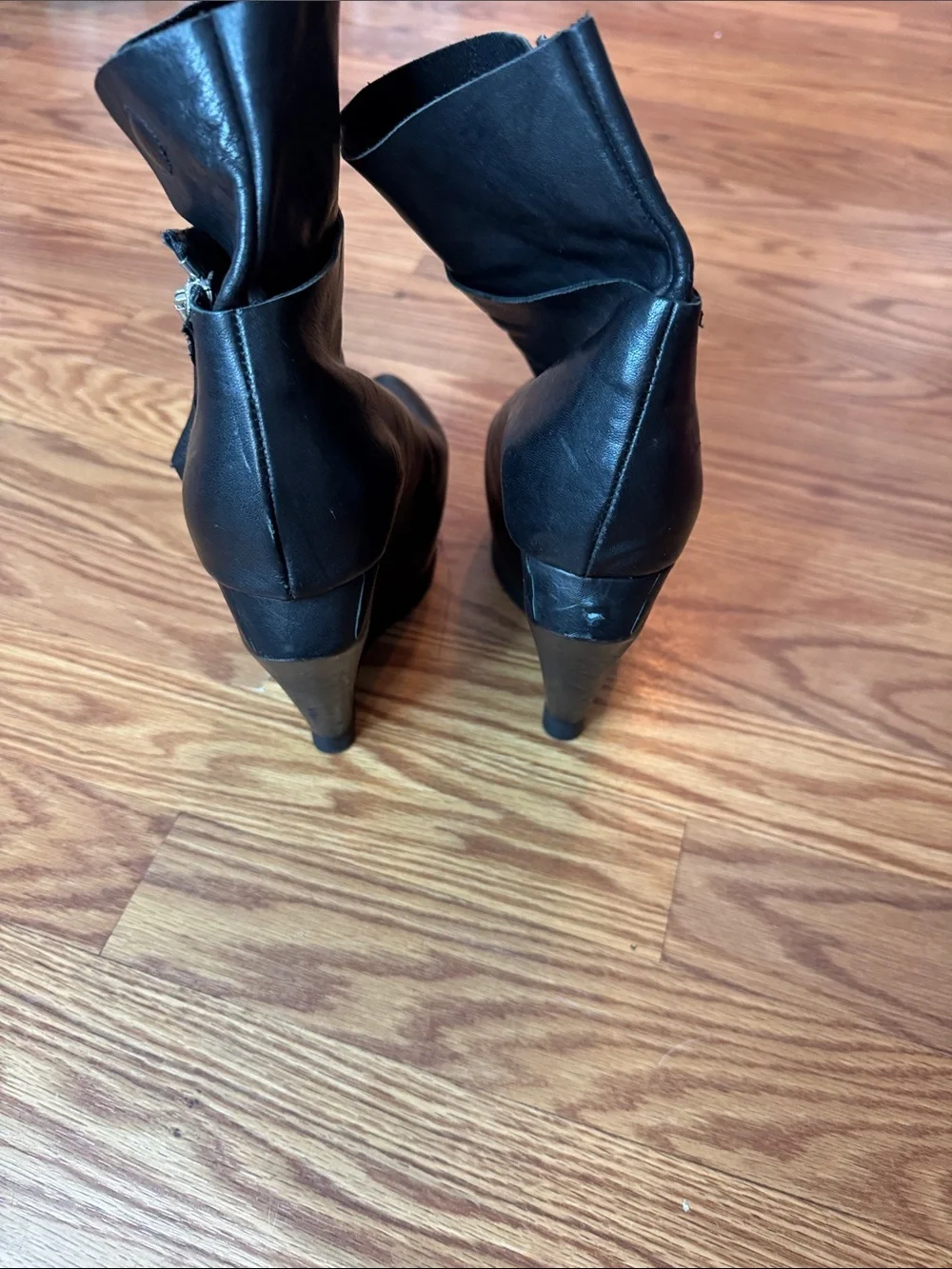 Women's platform goth vampire  Black Wedge Ankle Boot boots bootie couture